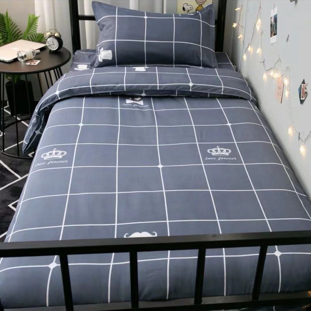 Three-piece Bed Male Dormitory Simple Style Sub-single Quilt Cover Bed Sheet Pillowcase Set