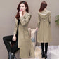 Autumn Fashion Double Breasted Mid-long Trench Coat Mujer Loose Belt Large Size Windbreak