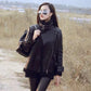 Autumn and Winter Thick Lamb Fur One Motorcycle Leather Jacket Large Size Stand Collar Ladies Cotton Jacket