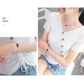 Women Slim Knit Sweater V-neck Pullover Temper Elegant T-shirt Casual Comfortable Shirt Summer