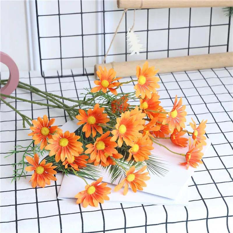 Dried Flowers Small Daisies Fake Flowers Simulation Flowers High-end Decoration Living Room Bouquets Flowers Simulation Photo Props Wedding Decoration
