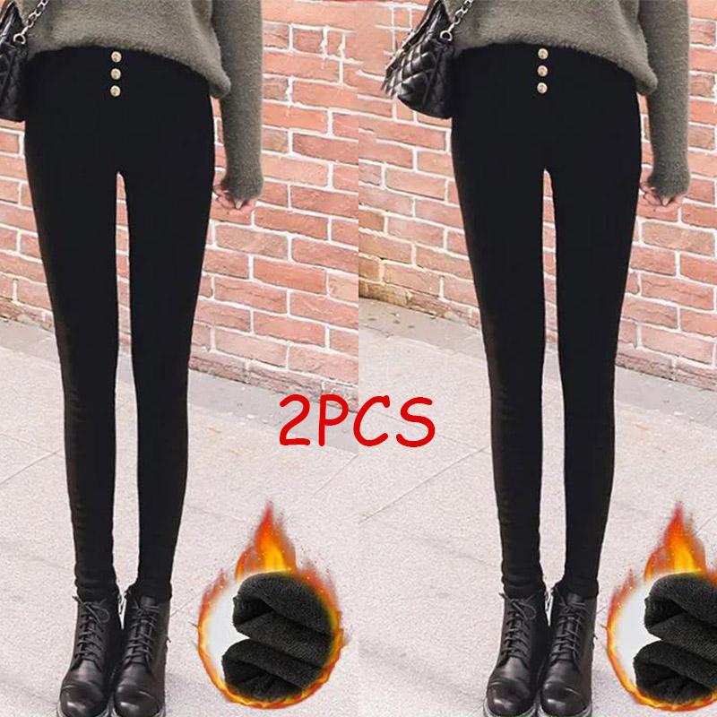 Black Bottoming Pants Women's Gold Velvet Beaver Velvet High-waisted Abdomen Hips and Legs Breasted Trousers Skinny Slim Pants