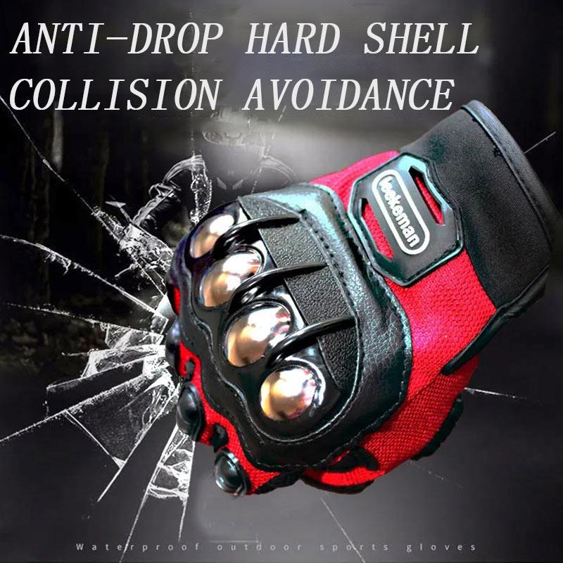 Alloy Stainless Steel Gloves Motorcycle Sports Touch Screen Gloves Cross-country Riders Drop-proof Breathable Gloves