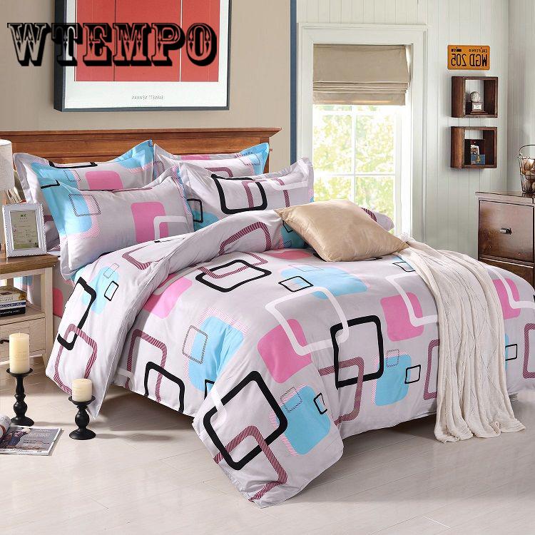 Wtempo Brand 3pcs Bedding Set Quilt Cover Duvet Cover Set Pillowcase Queen King Size Comforter Set