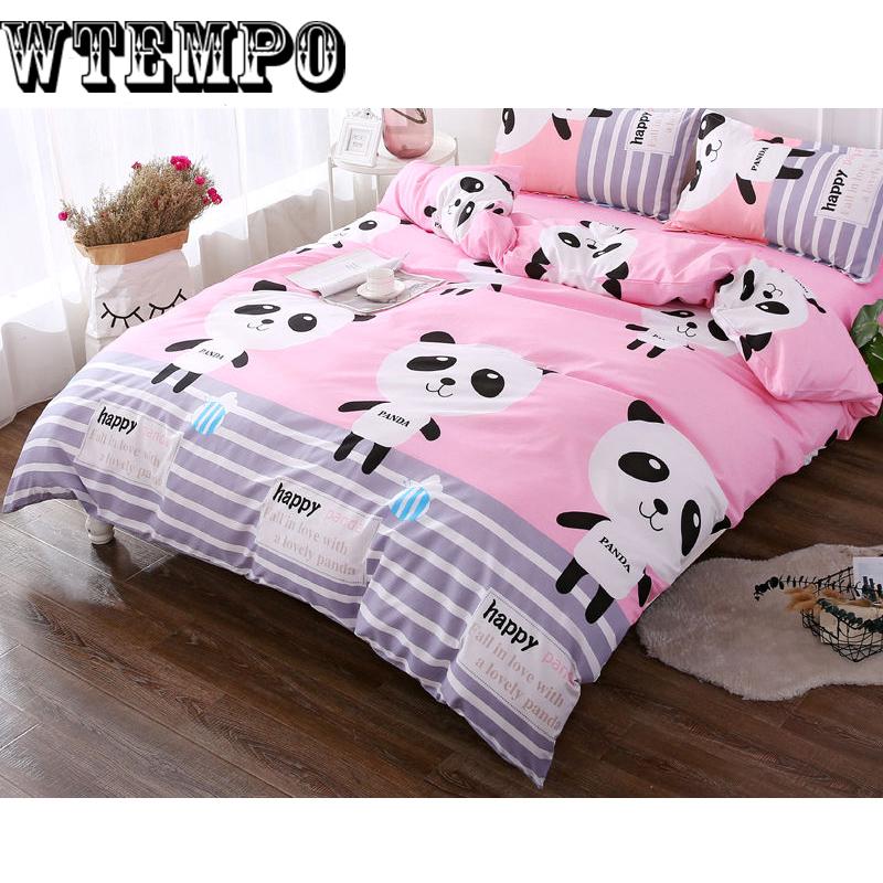 Brand Printed Quilt Cover Four-piece Bedroom Home Bedding Set Comfortable Soft Cotton