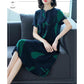 Loose plus size L-XXXXXL Women's Summer Dress Short Sleeve Printing Mid-length Daily Wear
