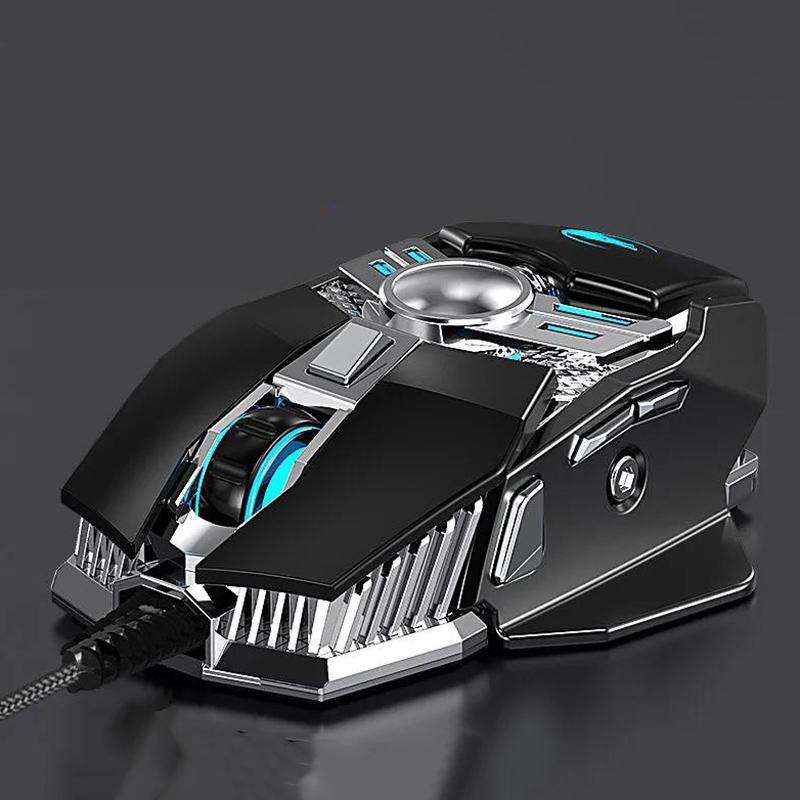 Programming Mouse Wired Mechanical Gaming Game Eternal Robbery Computer Office Eating Chicken Cf Pressure Gun Gaming Luminous Mouse