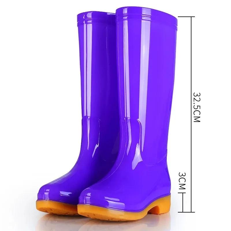 Rain Boots Women Boots for Women Waterproof Work Shoes for Girls Non-slip Knee High Water Boots Anti Skid Size 35-41