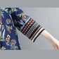Printing  M-XXXL Printed Round Neck Dress Women Loose Plus Size Summer Polyester Short-sleeved Knee-length A-line Dress