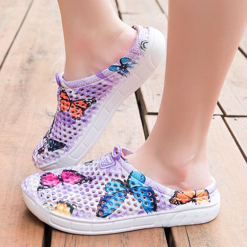 Womens Casual Clogs Breathable Beach Sandals Valentine Slippers Summer Slip on Women Flip Flops Shoes Home Shoes for Women
