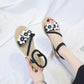 35-43 Large Size Fairy Shoes Flat-bottomed Gentle Flower Sandals Fashion Set Toe Slip-toe Beach Shoes