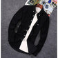 Corduroy Slim Fit Long Sleeve Shirt Men's Solid Color Casual Shirt Spring High Quality Pocket Lapel Shirt