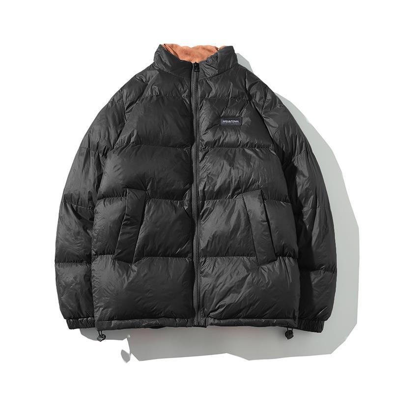 Winter Light Stand-up Collar Padded Jacket for Men and Women Korean Version Loose Plus Size Warm Cotton-padded Jacket Lovers