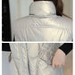 Cold-proof Vest Women's Autumn and Winter Bright Surface Wash-free Down Cotton Mid-length Outer Wear Vest Jacket