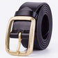 Genuine Leather Belt Men's Leather Casual Belt Waist Strap Alloy Pin Buckle Belt