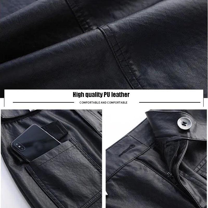 Female Autumn  Winter Leather Skirt High Waist Slim Wrap Skirt PU Leather Knee-length Bodycon Pencil Skirt
