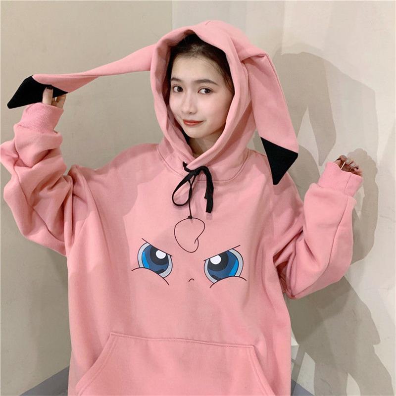 Thin Velvet Models with Different Personalities Niche Girlfriends OutfitFour Sisters Outfit Party Party Hooded Ear Sweater