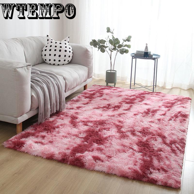 Coffee table mat Nordic wind plush carpet plush floor mat living room carpet soft bedroom blanket