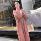 Autumn and winter new loose lapel sweater jacket female long section knit net red warm jacket