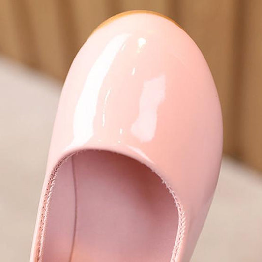 Girl's Soft Soled beads Decoration Breathable Single Shoes Girls' Non Slip Solid Color Princess Shoes