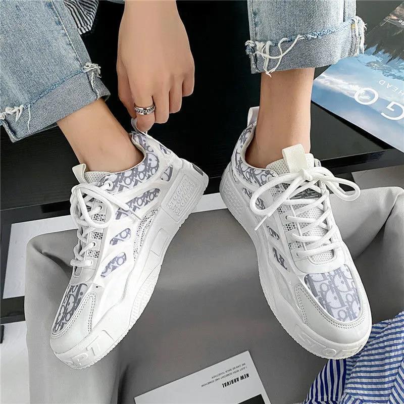 Autumn Breathable Sneakers Men's All-match Trend Casual Student Mesh Shoes Men's Korean Version of The Trendy Shoes Men's Shoes