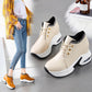Inner Increase Women's Shoes Summer and Autumn White Shoes Korean Students All-match Casual Shoes Thick-soled Single Shoes