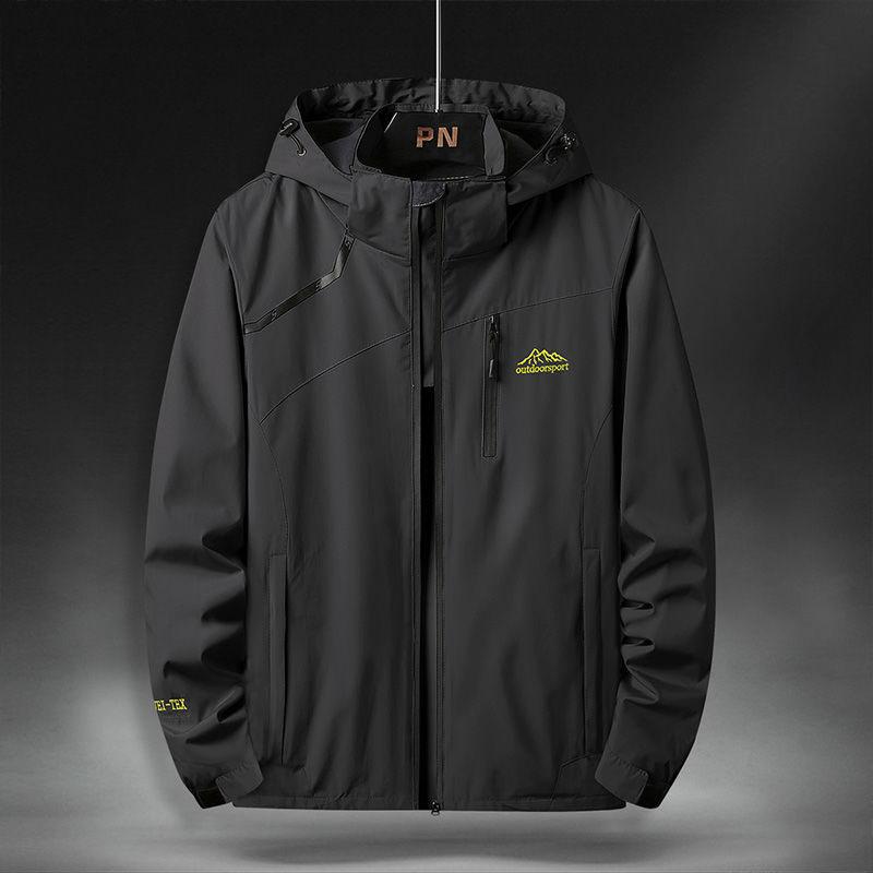 Outdoor Waterproof Jacket Loose Large Size Windproof Jacket Four Seasons Mountaineering Wear