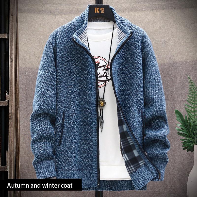 Men's Autumn and Winter Jackets, Youth Casual Fashion Tops, Knitted Jackets