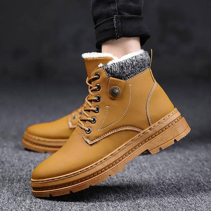 Autumn Winter Men's Martin Boots England Tool Shoes High-help Retro Anti-slip Men's Short Boots