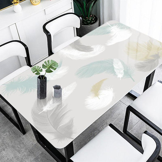 Crystal Plate Tablecloth Soft Glass PVC Tablecloth Waterproof and Anti-scald Oil-proof Disposable Plastic Table Mat Coffee Table Mat