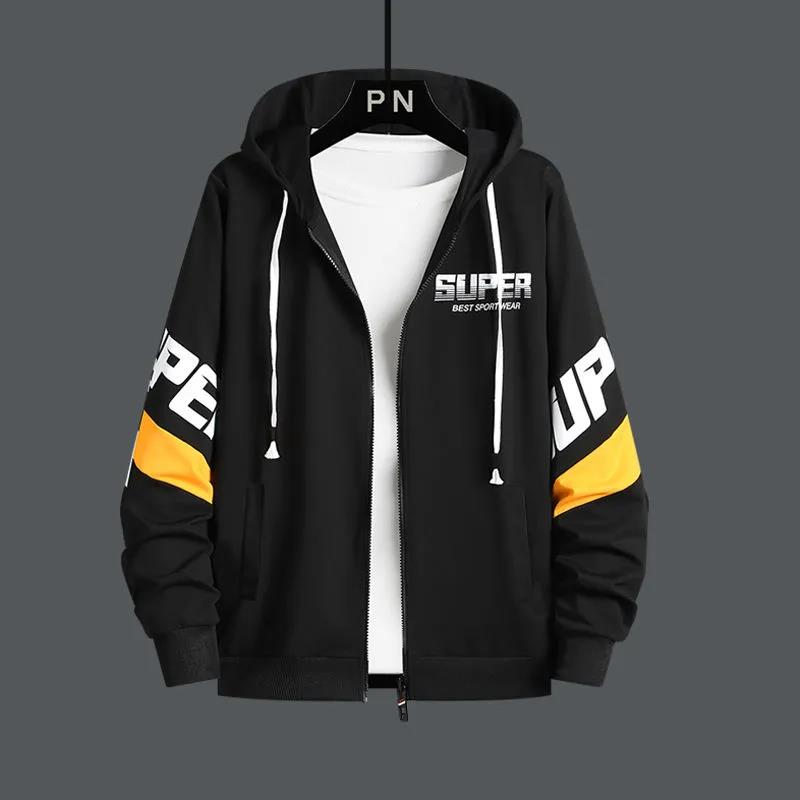Spring & Fall Men Sweater Suit Casual Hooded Cardigan School Trend Sports Suit Sportswear for Teen Student