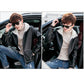 Autumn and winter men's plus velvet thick leather coat plus size men's fur one leather jacket
