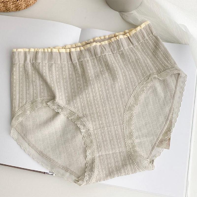 Sweet Girls Panties, Twist Stripes, No Trace Antibacterial and Breathable, Hips and Mid-waist