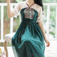 Summer Daily Improved Version of Hanfu Dress Female Embroidery Han Elements Literary Retro Mid-length Skirt Fairy