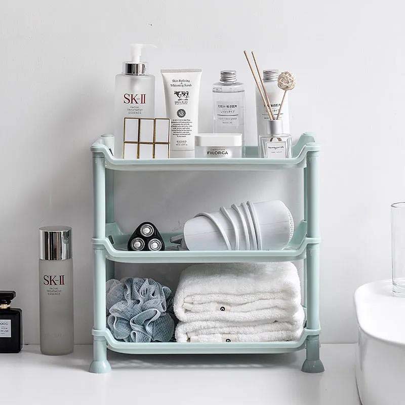 Kitchen Shelf Bathroom Storage Rack Multilayer Toiletries Finishing Rack