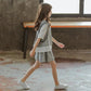 Girls' Casual Sports Suits, Summer Clothes, Big Children's Fashion, Net Red, Western Style, Loose Cotton Three Pieces