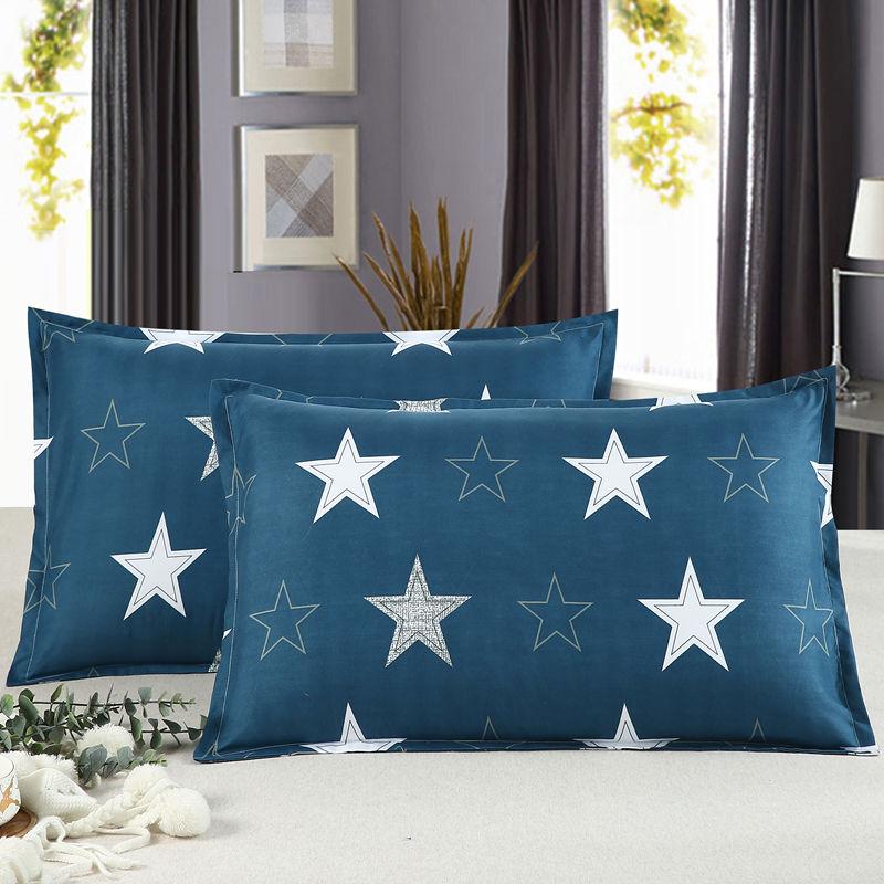 Two Pieces of Genuine Household Low Pillows with Zipper Removable and Washable Pillow Core One Adult Student Single Pillow Set, Free Pillowcase