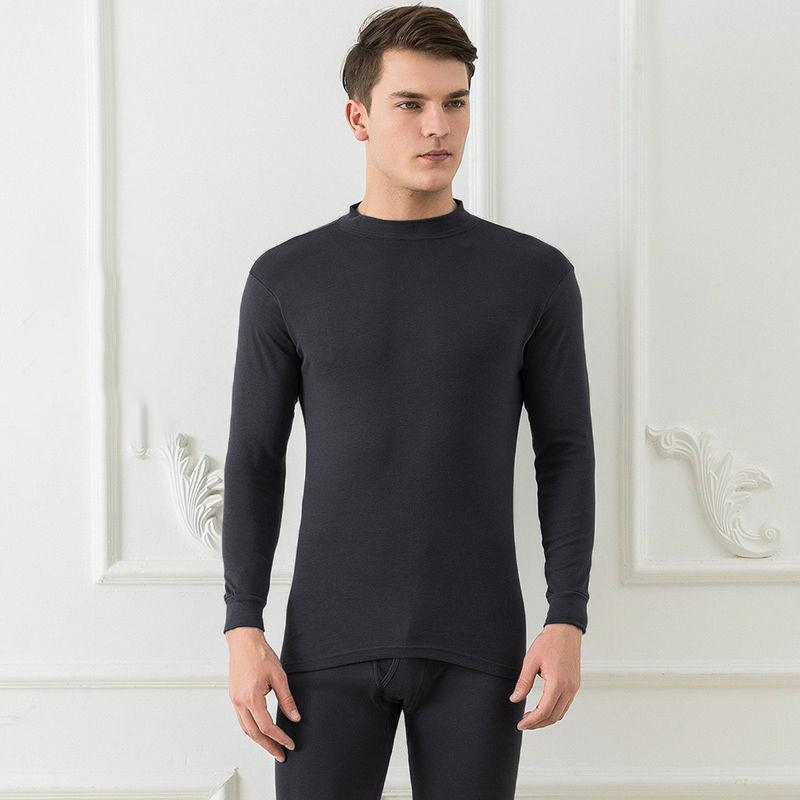 Men Winter Autumn Thicken Thermal Underwear Tight Suit High Elasticity Wearable Comfortable Versatile Soft Lining Male Pajamas Long Sleeve Breathable