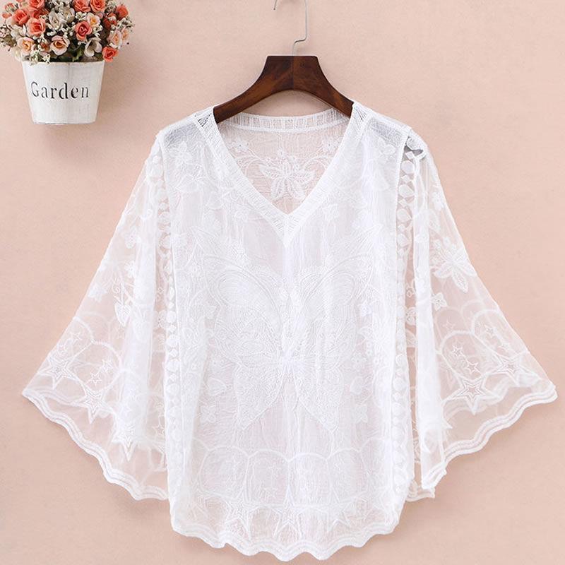 Printing Chiffon Shawl Coat Top Can Be Fitted with Suspender Skirt Women Summer Thin Sun Protection Clothing Short Cardigan
