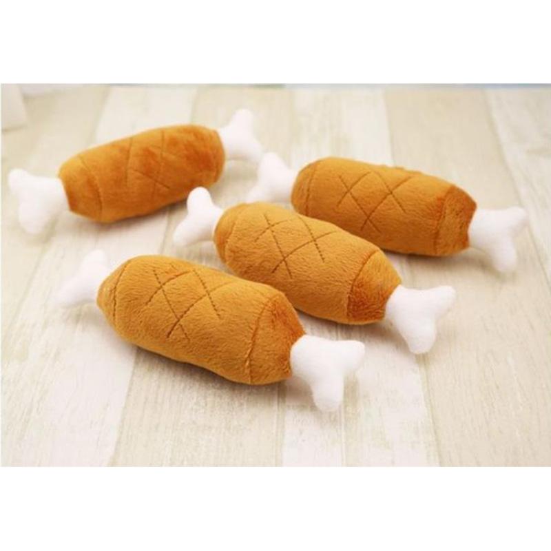 Double Bones Chicken Legs Cotton Toys Vocal Pet Dog Cat Toy Supplies Toy Dog Molar Puppies Medium Large Dog Bite Resistant Chewing Play Fun Toys
