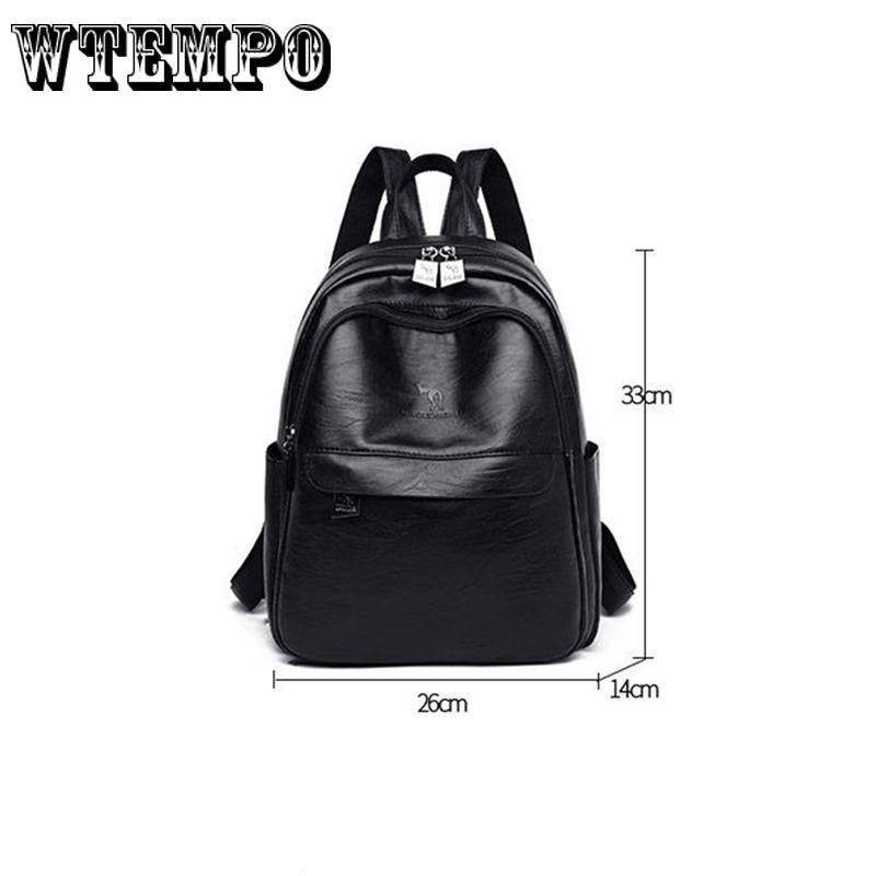 Ladies Leather Backpacks Girls Laptop Bags Everyday Casual Lightweight Travel Bags