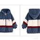 Girls Quilted Jacket Korean Girl Children's Clothing Plus Velvet Thick Windproof Warmth Hooded Winter Clothing