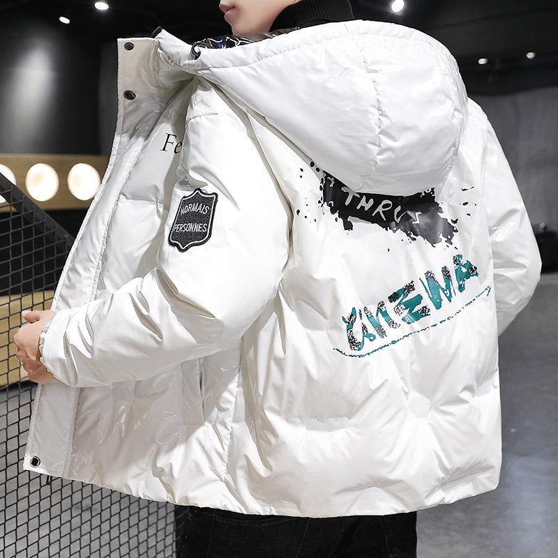 90% White Duck Down Winter Men's Down Jacket Fashion Casual Ins Hooded Jacket Korean Version of The Trend of Thick Warm Down Jacket