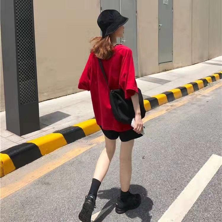Ladies Summer Short Sleeve Shorts Two Piece Student Loose Casual Suit Short Sleeve T-Shirt + Sports Shorts Athletic Clothing Sets