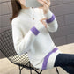 Half-high Neck Mink Velvet Sweater Mid-length Loose Padded Bottoming Shirt Fashion Simple Female Dress