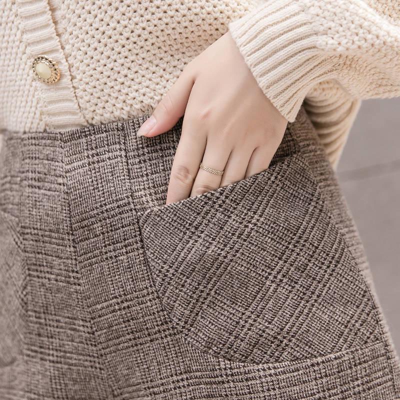High Waist Wide Leg Shorts Ladies Elegant Woolen Shorts Women Wool Shorts