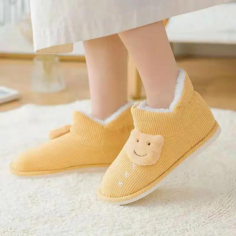 High-top Confinement Shoes, Winter Bag with Soft Sole, Postpartum Maternity Slippers, Women's Cotton Non-slip Thick Sole One-step Maternity Shoes