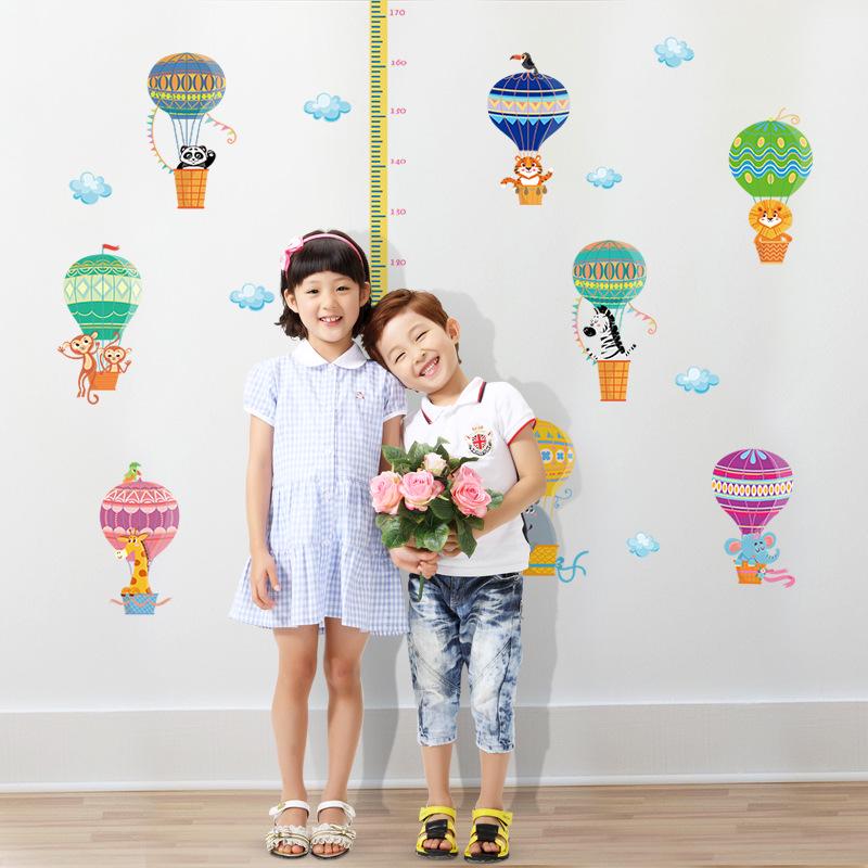 air balloon height stickers kindergarten school decorative wall stickers PVC removable
