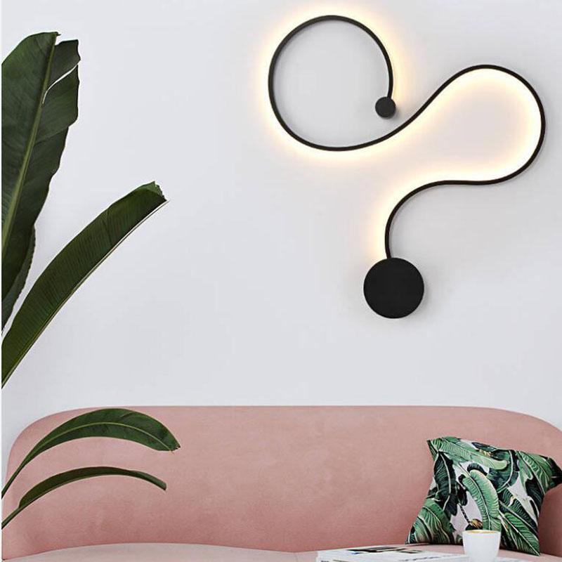 Modern LED Wall Light Scandinavian Sconces Bedroom Bedside Decoration Living Room Corridor Wall Lamp