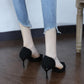 French Girl Shallow Mouth Hollow High Heels Women Stiletto All-match Pointed Toe Single Shoes Summer